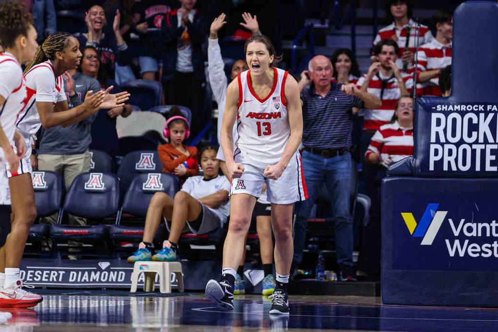 Arizona's Helena Pueyo earns Pac-12 Women’s Basketball All-Conference Honors with All-Pac-12 and All-Defensive Team selections.