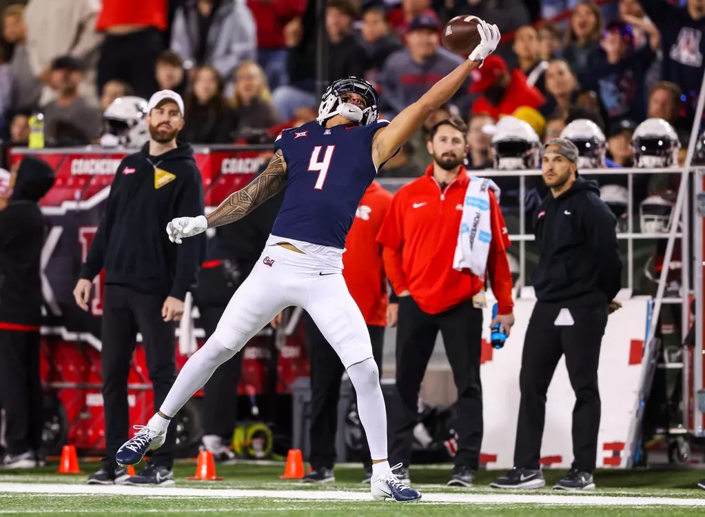 Arizona WR Tetairoa McMillan named a Biletnikoff Award semifinalist. McMillan leads the Big 12 and is third nationally in receiving yards.