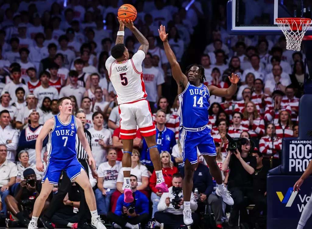 See what Arizona head coach Tommy Lloyd, PG Jaden Bradley, and SG KJ Lewis had to say postgame following the 69-55 loss to Duke.