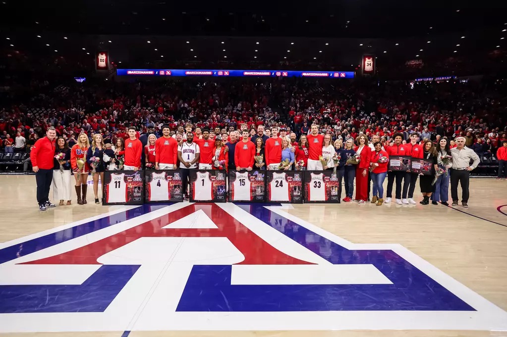 See what Arizona head coach Tommy Lloyd, as well as Tobe Awaka and Henri Veesaar had to say postgame following the 113-100 win over ASU.