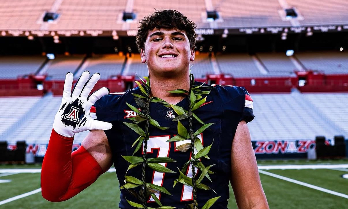 2026 offensive lineman Nathan Allen from Carlsbad, California has committed to the Arizona Wildcats following an official visit to Tucson.