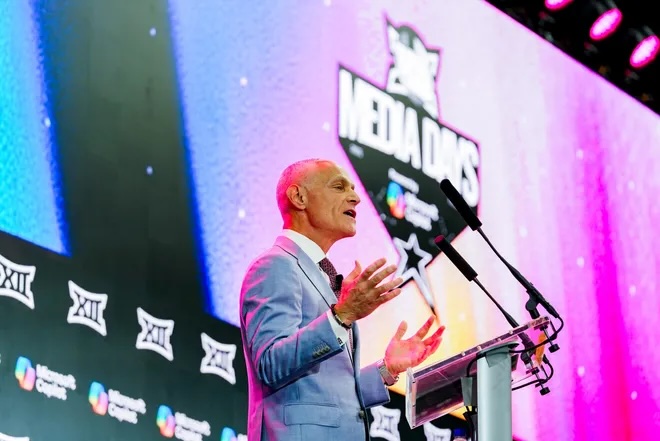 Recapping league commissioner Brett Yormark's opening address at the 2025 Big 12 Football Media Days in at The Star in Frisco, TX.