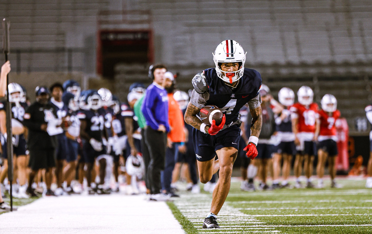 Noah Fifita's footwork and chemistry with wide receiver Kris Hutson were on full display in practice 9 from the 2025 Arizona Fall Camp.