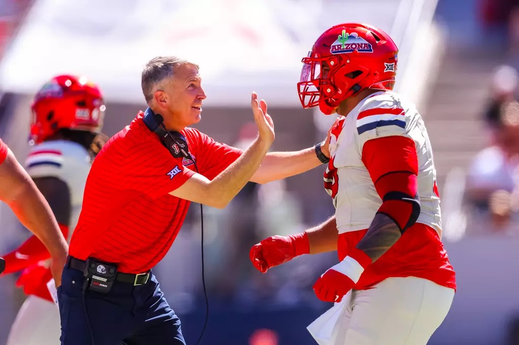 Everything Arizona head coach Brent Brennan, WR Tre Spivey, and LB Max Harris had to say postgame following the 41-13 win over Oklahoma State.