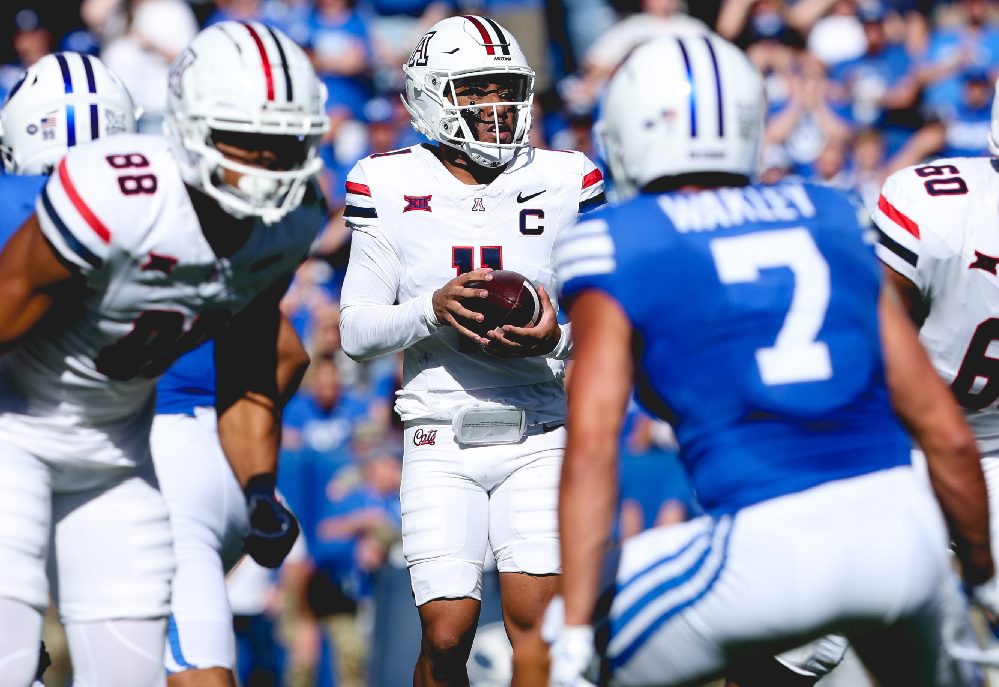 Preview & Predictions: What to watch for as Arizona battles No. 18 BYU on a potentially rainy Saturday in Tucson.