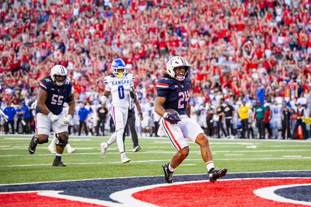 Arizona running back Quincy Craig is the Big 12 Offensive Player of the Week following his two-touchdown game, including the go-ahead score.