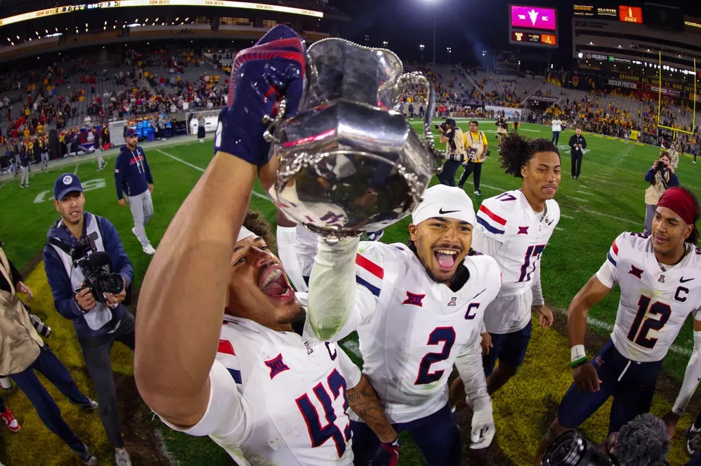 Arizona quarterback Noah Fifita and defensive backs Dalton Johnson and Treydan Stukes earned AP All-Big 12 Team selections.