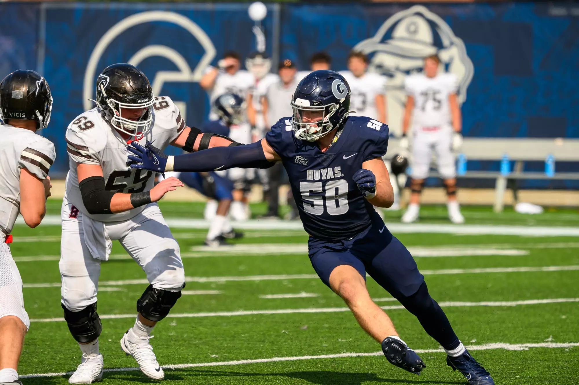 Arizona has landed a commitment from Georgetown edge rusher transfer Cooper Blomstrom, who had 47 tackles and 7.5 sacks last season.