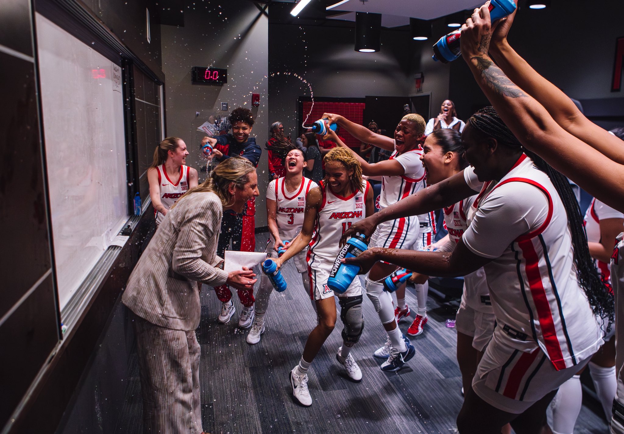 Arizona Women's Basketball knocked off BYU 75-72 for its first Big 12 win of the season and first conference win under Becky Burke.