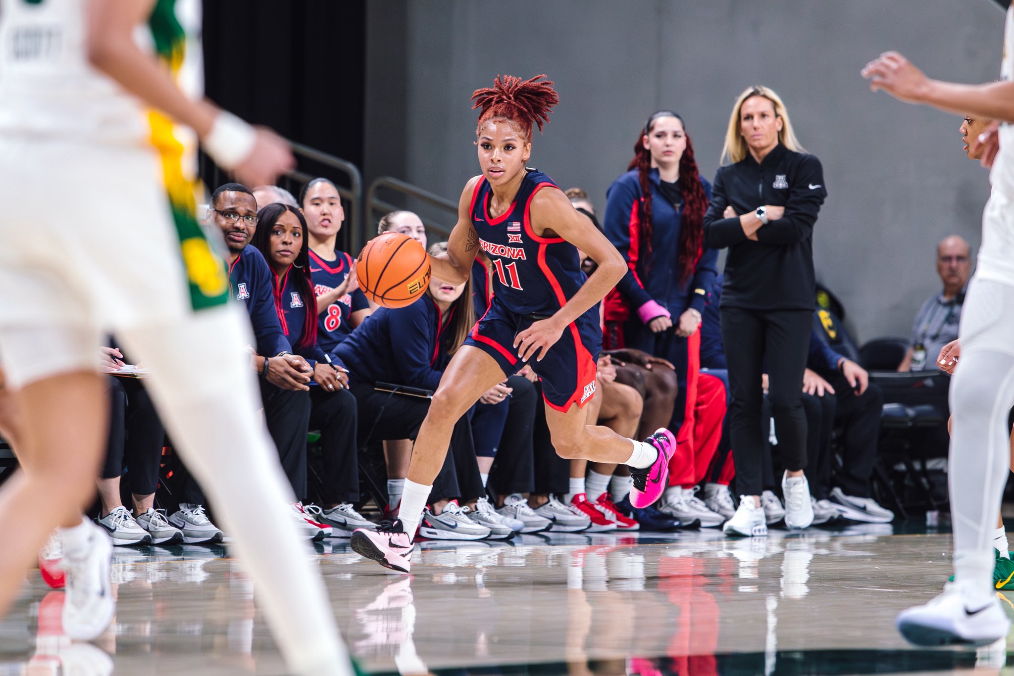 Arizona women's basketball showed fight, but couldn't upset No. 15 Baylor on senior night, falling 74-60 on the road in Waco, TX.