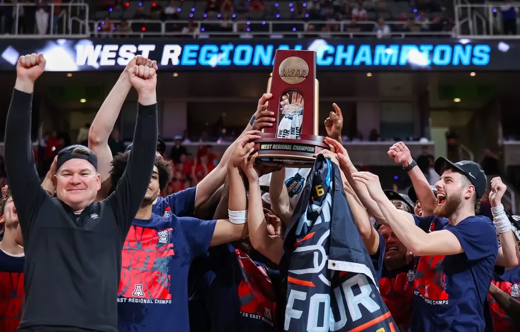 See what Arizona head coach Tommy Lloyd and players Jaden Bradley, Koa Peat, and Ivan Kharchenkov said postgame after Purdue in the Elite 8.