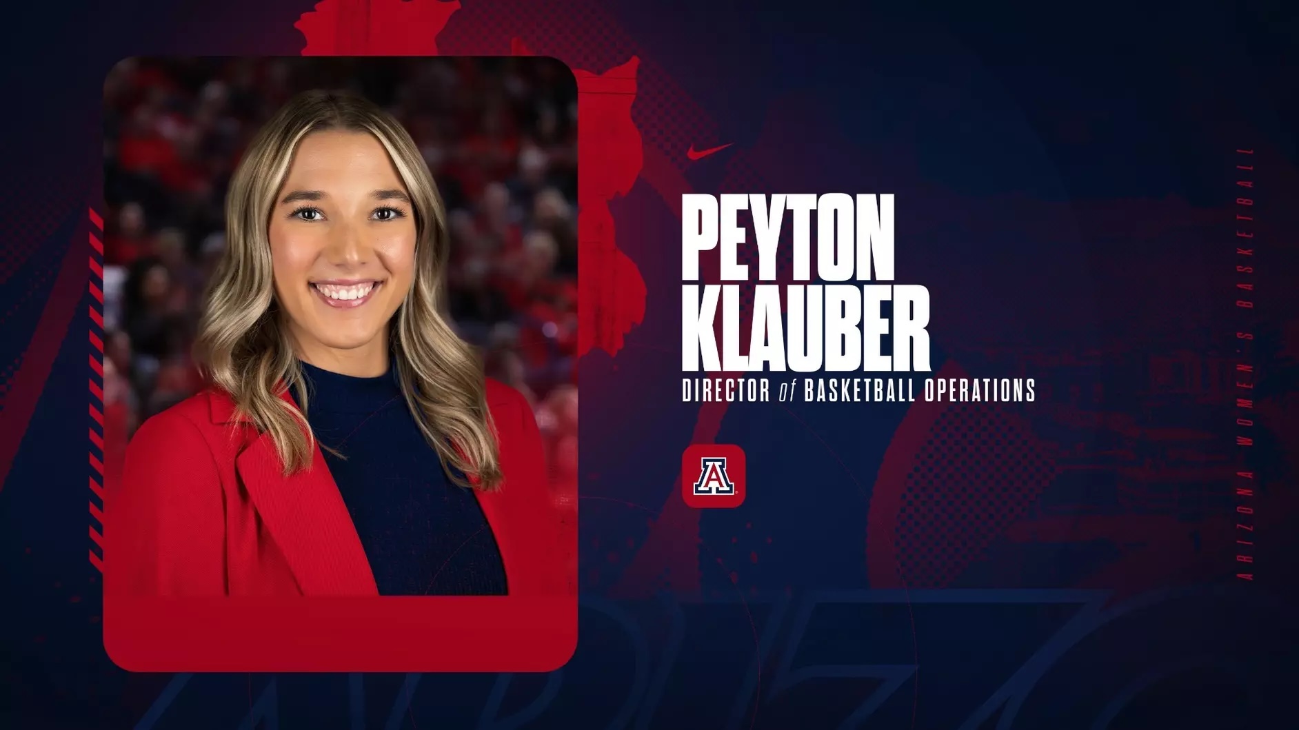 Becky Burke and Arizona Women's Basketball have named Peyton Klauber as the program's next Director of Basketball Operations.