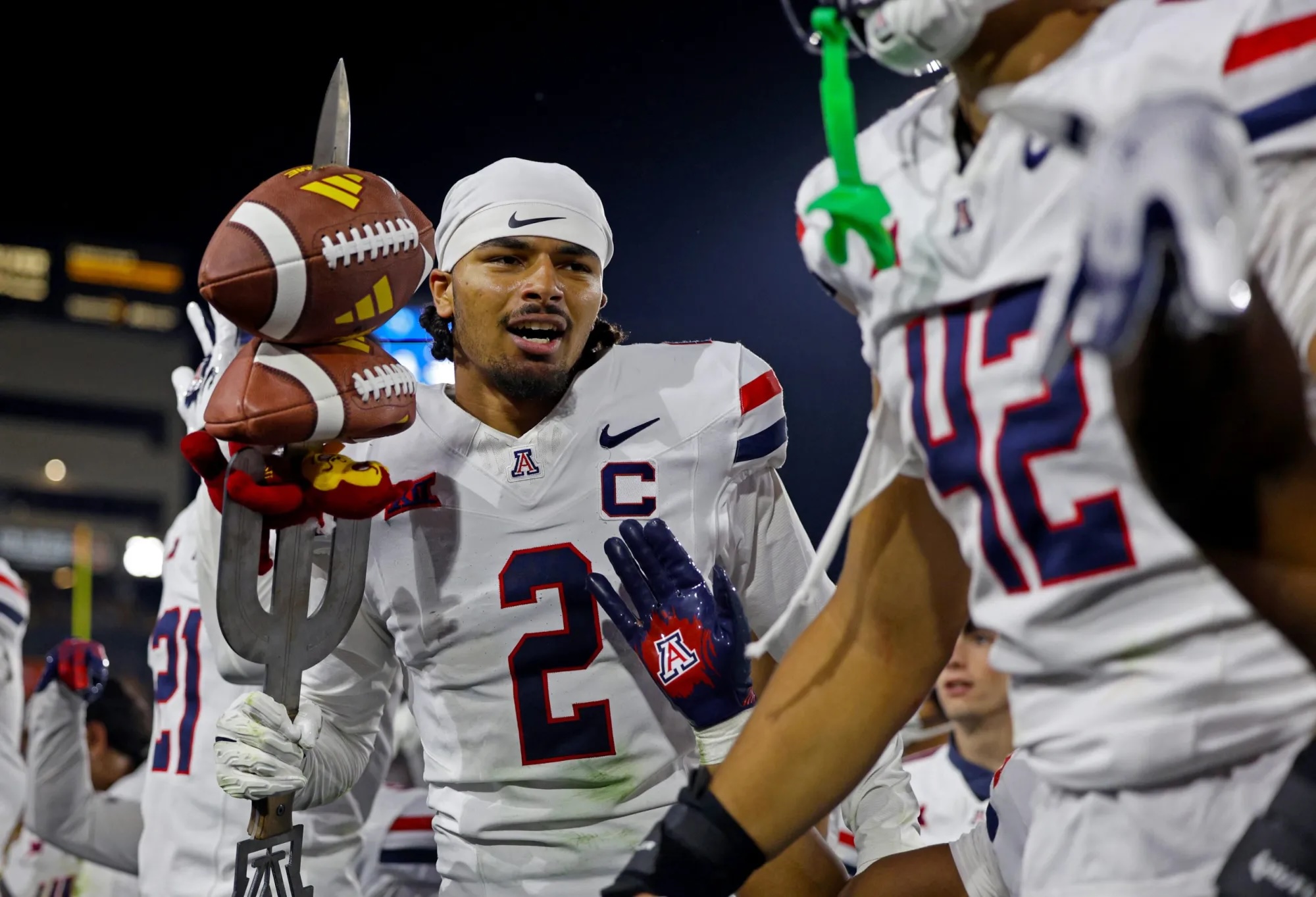 Former Arizona defensive back Treydan Stukes has been selected by the Las Vegas Raiders with the 38th overall pick in the 2026 NFL Draft.