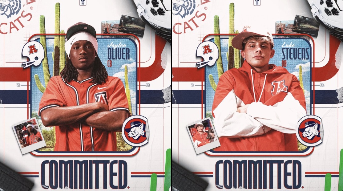 Arizona has landed commitments from a pair of Texas safeties, Jaylen Oliver and Luke Stevens, following official visits to Tucson.