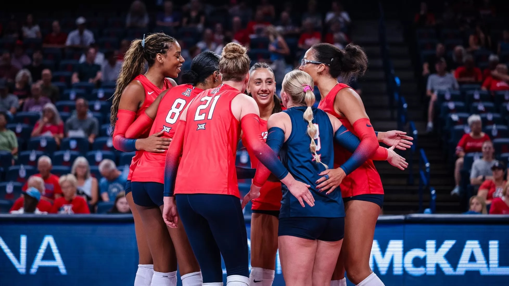 Team Red, led by Creighton OH transfer Destiny Ndam-Simpson, defeated Team Blue 3-1 in the annual Arizona Volleyball Red-Blue Scrimmage.