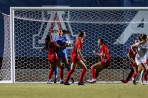 Arizona Soccer shows strong fight against No. 9 UNC in front of record crowd